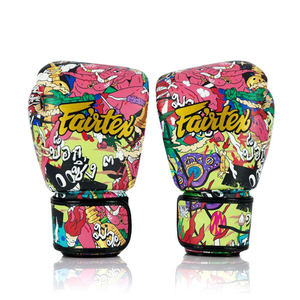 High Quality New Design Genuine Leather UV Print Fighting Boxing Gloves Compettition Professional Training Boxing Gloves - Product Image 2