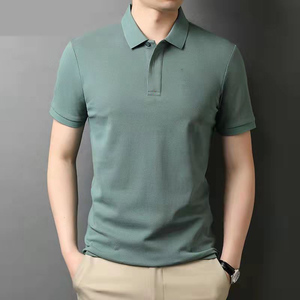 Camiseta Polo de Verano para Hombre, Color Sólido, con Logotipo Personalizado OEM, Solapa Bordada, Talla Grande, Moderna, para Comercio Exterior - Product Image 3