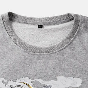 Sudadera de cuello redondo para hombre, jersey de corte regular de poliéster/algodón sólido con logotipo personalizado y tarifa al por mayor - Product Image 3