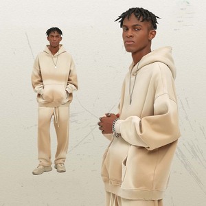 เสื้อฮู้ดซิปเต็มตัวสำหรับผู้ชายผ้าคอตตอนผ้า500gsm เทอร์รี่มีซิปด้านหน้า - Product Image 1