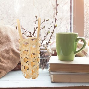 ตะกร้าหวายสำหรับจัดเก็บของในบ้านตะกร้าจัดระเบียบสินค้าทำจากไม้ไผ่ทอมือ - Product Image 3