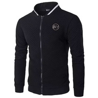 Nouvelle veste bomber tendance pour homme, décontractée, à fermeture éclair, manches longues, blanche, rembourrée, chaude, pour l'hiver