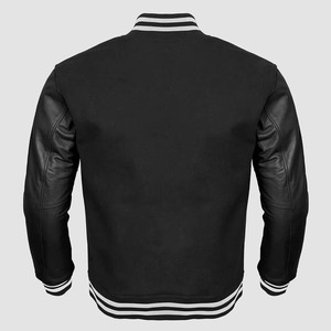 Chaqueta Bomber de Béisbol Letterman Personalizada de Alta Calidad, Talla Grande, para Hombre, de Lana, con Cuello Alto, para Equipo Deportivo - Product Image 4