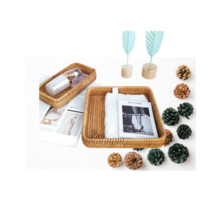 Bandeja de mimbre para decoración del hogar de estilo moderno, diseño personalizado, artesanía, fabricante de Vietnam, Material de mimbre ecológico, precio competitivo - Product Image 4