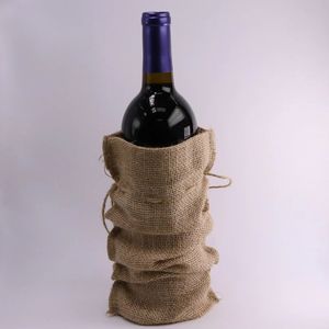 Bolsa de Regalo para Botellas de Vino, Personalizable con Logotipo, 250 GSM, Yute Natural, Ecológica, Premium, Reutilizable, Venta al Por Mayor - Product Image 1