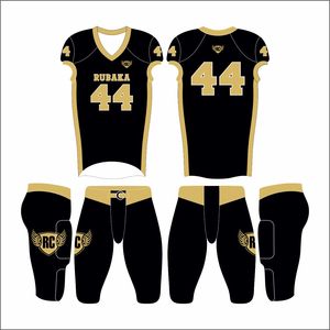 Vente en gros 2025 maillot de football américain en sergé pour jeunes ensemble d'uniformes personnalisés respirants de grande taille vêtements de football élégants - Product Image 1