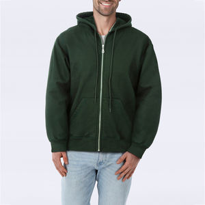 Sudaderas con capucha de algodón 100% con cremallera para hombre de alta calidad con diseño de ropa de calle de impresión personalizada para estilo urbano y comodidad informal en 2025 - Product Image 3