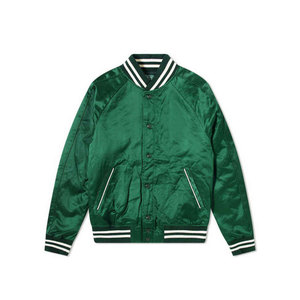 Veste de baseball en satin personnalisée de haute qualité pour homme et femme, style streetwear, veste bomber en polyester - Product Image 4