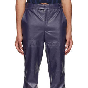 Pantalon en cuir personnalisé de haute qualité pour hommes vente directe d'usine pantalon en cuir pour hommes fabriqué au Pakistan - Product Image 4