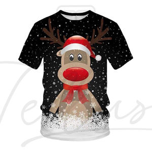 High Quality Personalised Printed <b>Christmas</b> <b>Shirts</b> Sublimation <b>Christmas</b> <b>T</b> <b>Shirts</b> Hot Selling Comfortable <b>Christmas</b> <b>T</b> <b>Shirts</b> - Product Image 3