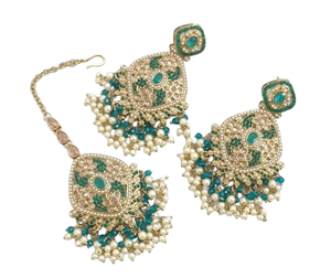 หินชุบทองแบบโบราณประดับด้วยลูกปัดแฟชั่นหรูหราชุดปาร์ตี้ต่างหูระย้าต่างหูผู้หญิงเครื่องประดับดีไซน์รูปไข่ - Product Image 1