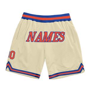 Industrie Direct Engro Sportswear Short de basket-ball de retour authentique orange-royal confortable et personnalisé - Product Image 1