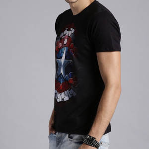 T-shirt à col rond en coton 100% tricoté de haute qualité, vêtements décontractés pour hommes, streetwear, séchage rapide, impression personnalisée, prix de gros - Product Image 3