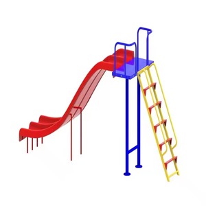 Çevre dostu açık eğlence ekipmanları çocuklar iç<span class=keywords><strong>in</strong></span> çift slayt bahçe oyun malzemeleri - Product Image 5