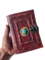 Journal en cuir véritable, carnet personnalisé en cuir gaufré, fait main, papier écologique, 120 feuilles, 7x5 pouces