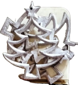 Latest Christmas Decor Products Christmas Tree in Raw Aluminium Hanging used as <b>Ornaments</b> in Christmas Tree & Home Decoration - Product Image 1