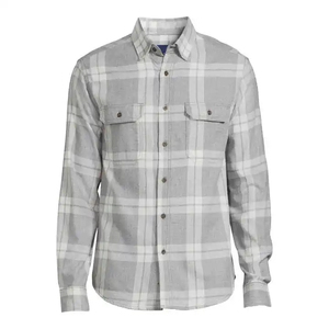 เสื้อเชิ้ตผู้ชายผ้าแฟลนเนลสำหรับฤดูใบไม้ร่วง ผ้าฝ้าย 100% ทรงลำลองแบบเป็นทางการ แขนยาว สกรีนโลโก้ได้ แห้งเร็ว ระบายอากาศดี ทรงเข้ารูป กระดุมทรงแตร - Product Image 1