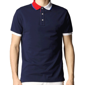 Chemise Homme Haute Qualité Brodé Prêt à l'Exportation Tissu Tricoté Polyester/Coton Séchage Rapide Respirant Manches Courtes Vente Directe Usine - Product Image 1