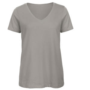 Camiseta informal con cuello en V para mujer, camisetas para mujer, camisetas Premium de algodón personalizadas, camisetas de algodón Premium reciclado orgánico - Product Image 2