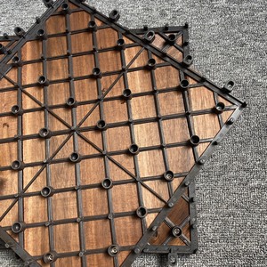 Dalles de terrasse en bois d'acacia pour extérieur, planches de bois à emboîtement, imperméables, antidérapantes, design contemporain, grain de bois - Product Image 6