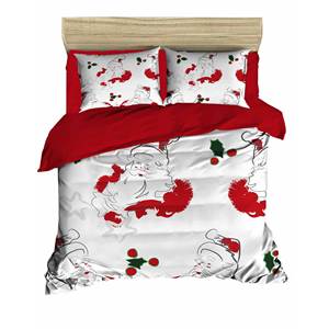 Juego de Funda Nórdica Navideña Clásica y Festiva, Ropa de Cama de Algodón Ranforce para el Hogar, Impresión Digital Doble, Elegante Ropa de Cama Navideña - Product Image 6