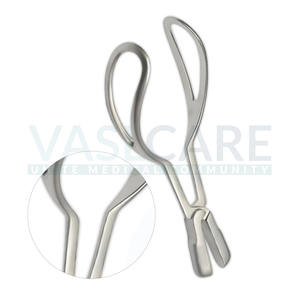 Pince obstétrique courbée courte Vaslcare avec lames vaginales pince en acier pour les procédures Ob Gyn - Product Image 4