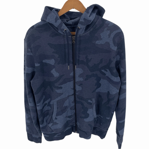 เสื้อฮู้ดซิปผ้าฟลีซลายพรางสีน้ำเงินสำหรับฤดูหนาว ขายดี ผ้าฝ้าย 100% ระบายอากาศได้ดี ซิปยาวเต็มตัว สำหรับผู้ชาย น้ำหนัก 380 กรัม - Product Image 1