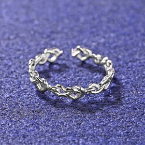 Anillos de Plata de Ley 925 de Primera Calidad para Mujer, Chapados en Rodio con Circonita, Joyería de Boda para Hombre - Product Image 2