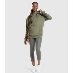 Sweat à capuche en molleton personnalisé avec logo en coton de haute qualité pour femmes, respirant, imprimé, hiver, automne, fabriqué au Pakistan, prix de gros - Product Image 4