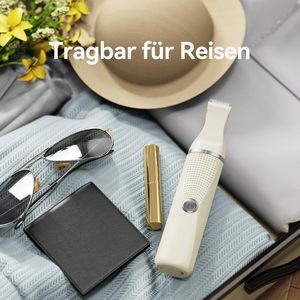 Depiladora Eléctrica Multifuncional Recargable por USB-C para Mujer, con Doble Cuchilla, para Depilación en Húmedo/Seco de Brazos, Piernas y Línea del Bikini, con Bolsa de Almacenamiento - Product Image 2