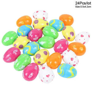 ไข่อีสเตอร์หลากสี 24 ชิ้น ของตกแต่งเทศกาลอีสเตอร์ - Product Image 3