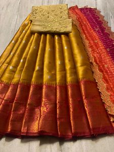 ขอบทอผ้าไหม kanjivaram zari แท้ดีไซเนอร์ล่าสุด - Product Image 4