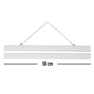 Bandes magnétiques en plastique blanc pour affiches, 50 cm, paire, pour affichage mural - Product Image 6