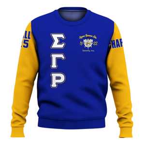 เสื้อสเวตเชิ้ตคอกลม Sigma Gamma Rho 1922 สีน้ำเงินทอง ผ้าฟลีซพรีเมียม สไตล์กรีก เสื้อกันหนาวสำหรับผู้หญิง ของขวัญ - Product Image 1
