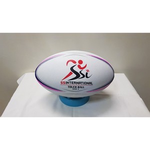 Ballon de rugby à logo personnalisé de taille 5 de haute qualité en cuir PU PVC Entraînement sportif Poids officiel Football américain Logo imprimé - Product Image 4