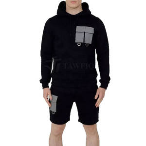 Best Selling Custom Logo <b>Men</b> <b>Hoodie</b> & <b>Shorts</b> <b>Sets</b> Two Piece <b>Men</b> <b>Hoodie</b> & <b>Shorts</b> <b>Set</b> For Adults - Product Image 2