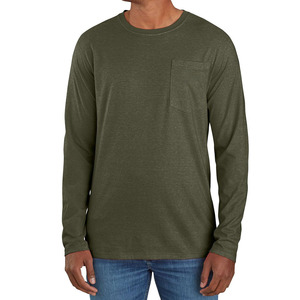 Simplified Style Mens <b>Long</b> Sleeve Pocket <b>TShirt</b> with Soft Breathable Fabric and a Relaxed Fit for Routine Casual Daily Outfits - Product Image 2