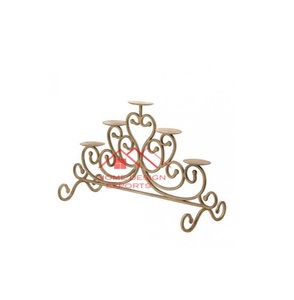 Wedding Table Decor Black Finished Metal Candle Holder at <b>Cheap</b> Price - Product Image 2