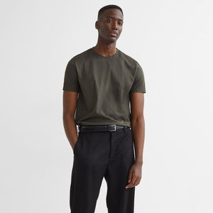 Camiseta lisa de manga corta con cuello redondo al por mayor personalizada de algodón 100% - Product Image 1