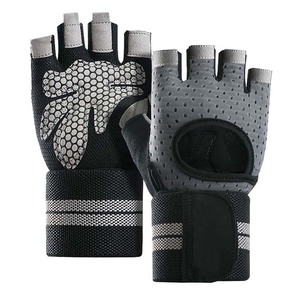 Gran oferta transpirable antideslizante medio dedo corto guante de ciclismo entrenamiento de gimnasia guantes finos para hombres mujeres deporte - Product Image 5
