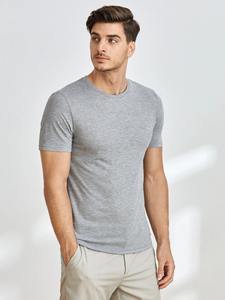 Wholesale 100% Cotton T-<b>Shirt</b> Blank Customized Design Oversized Streetwear for <b>Men</b> High Quality <b>Denim</b> Fabric - Product Image 6