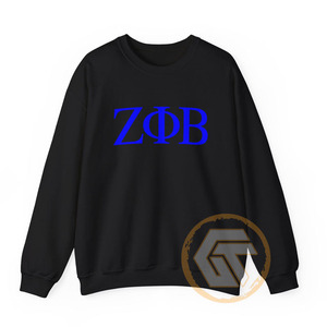 เสื้อพูลโอเวอร์คอวีทรงปกติผ้าฝ้ายสำหรับสตรี  ปักลายตามสั่ง  ย้อมสีพื้น  สำหรับฤดูหนาว  ของชมรมนักศึกษาหญิง Zeta Phi Beta ขายส่ง - Product Image 5