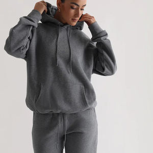 Ensemble deux pièces sweat à capuche et pantalon personnalisé de haute qualité vierge épais survêtements lourds survêtements en coton éponge survêtements survêtements - Product Image 2