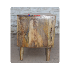 Meuble TV en bois à 2 portes en bois de manguier Meuble d'intérieur multifonctionnel moderne pour la cuisine Fournisseur en gros d'Inde - Product Image 4