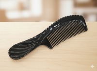 Peigne à cheveux artisanal de 13 cm, style européen-américain, élégant, vintage, imperméable, protection solaire, design personnalisable