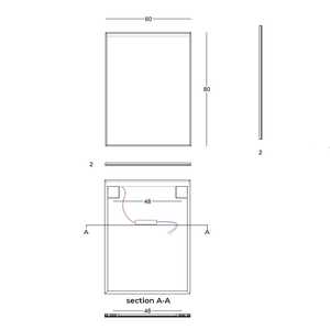 Specchio da Bagno Retroilluminato a LED Koricini Design Italiano 60x80 con Cornice in PVC, Arredo Bagno di Lusso - Product Image 6