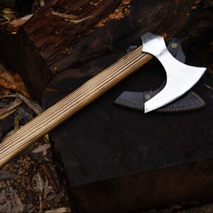 Wholesale Customized Bulk Orders OEM ODM Service <b>Axe</b> <b>Wood</b> Handle Stainless Steel <b>Axe</b> Head Outdoor Camping Cutting Tool Sheath - Product Image 1