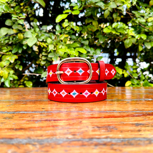 Dernière ceinture décontractée en cuir de vachette véritable longueur personnalisée sculptée à la main Vintage Style occidental Croix Outillage Taille jeunesse - Product Image 1