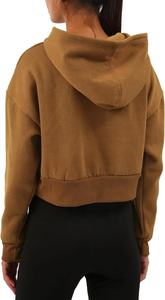 Recortada Casual manga larga con capucha pulóver personalidad Streetwear sudaderas 100% algodón hombres mujeres personalizado impreso Sudadera con capucha - Product Image 3