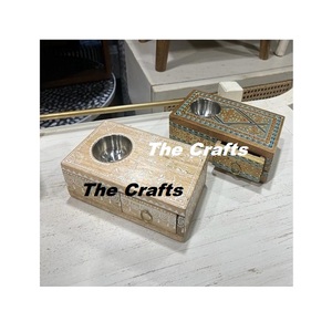 Set Of Two Mubkhar Bakhoor <b>Burner</b> With Tray And Acrylic Box Round Shape Wooden Incense <b>Burner</b> Mabkhars - Product Image 6